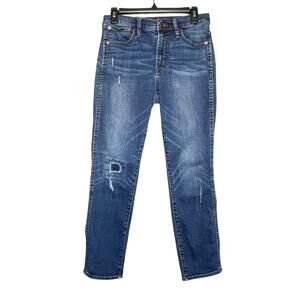 J.CREW Women’s Patched Distressed Straight Cut Jeans size 27